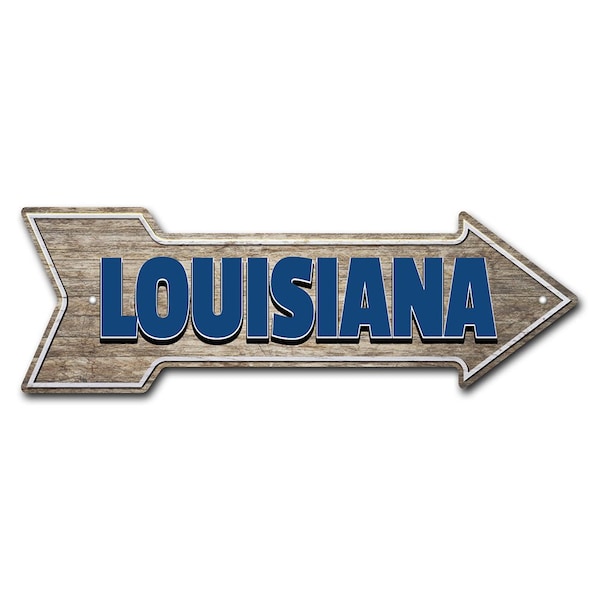 Signmission Louisiana Arrow Sign Funny Home Decor 18in Wide P-ARROW-999767 - main